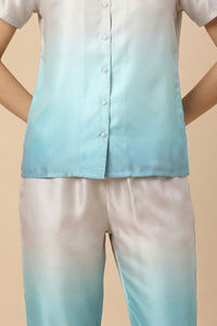 Zivame Woven Satin Pyjama Set - Dark Shade — thumbnail 6